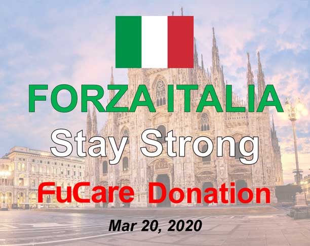 FUCARE Donates Medical Face Masks to Milan City of Italy